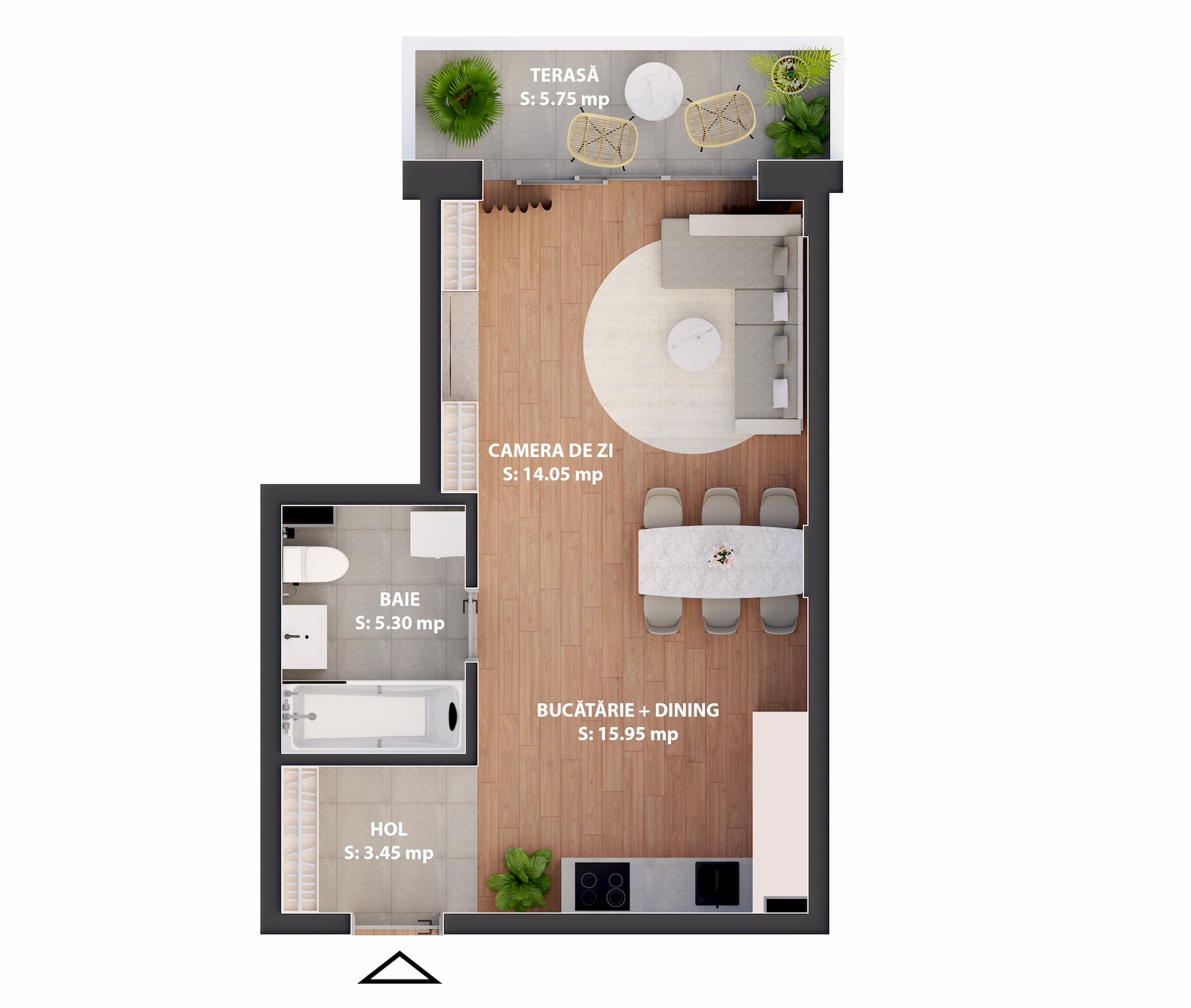 Apartament 14 - Etaj Retras